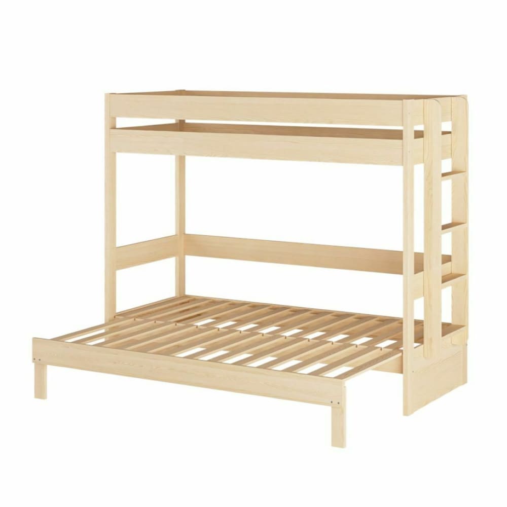 Pack lit superposé gigogne, tiroir et matelas bois massif 80x200 cm - Maisons du Monde