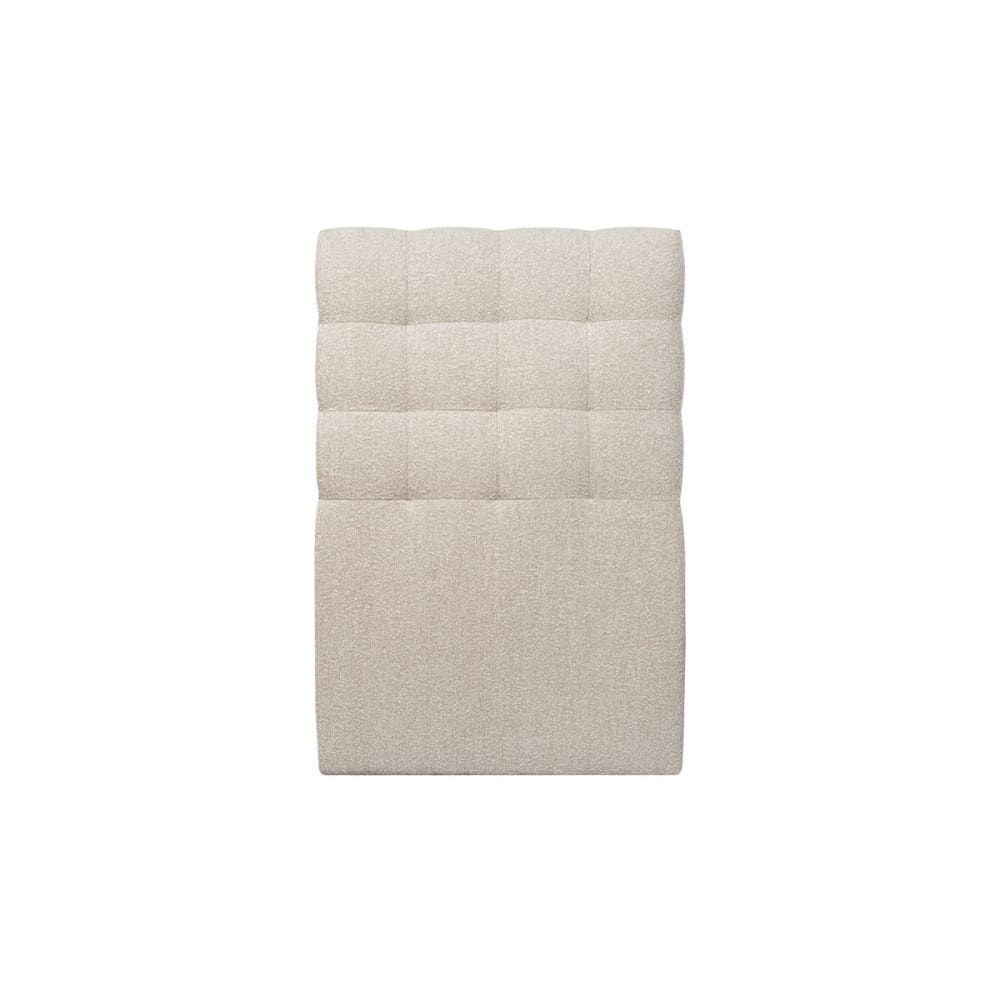 Tete de lit Capitonnée Bouclette Beige clair 90x120