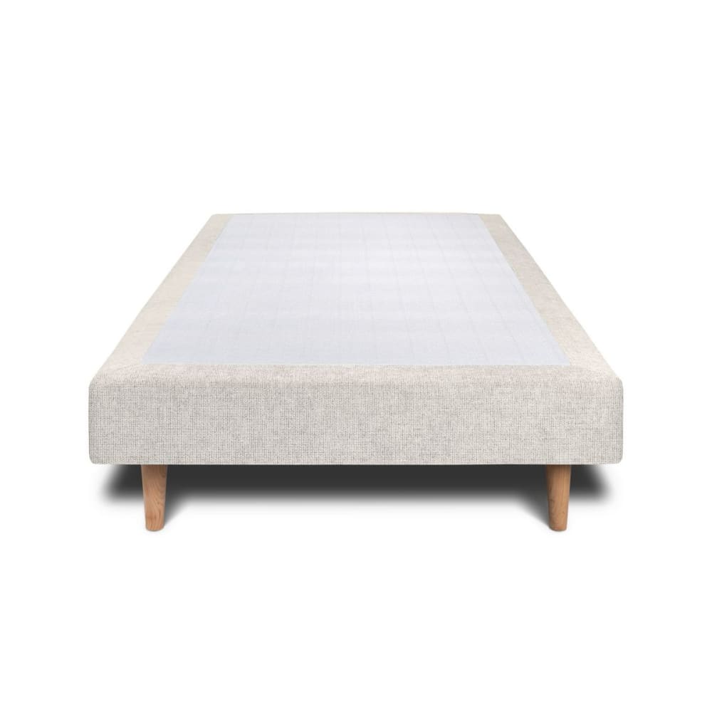 Sommier Tapissier Tissu  Beige clair 90x200