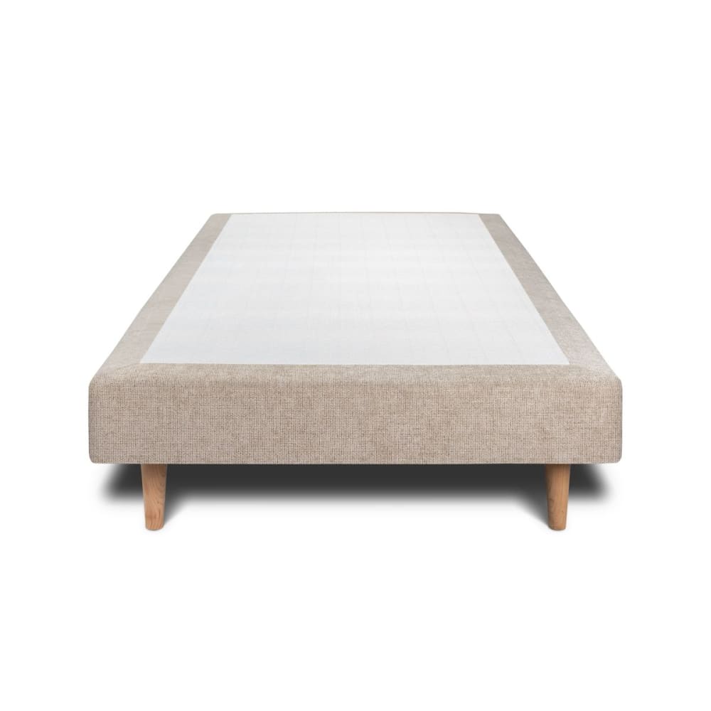 Sommier Tapissier Tissu  Beige brun 80x200