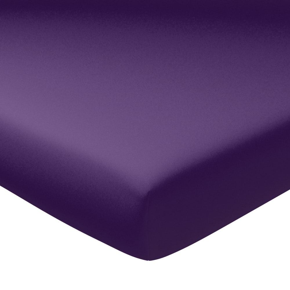Drap-housse grand bonnet en coton violet 120x200x40cm