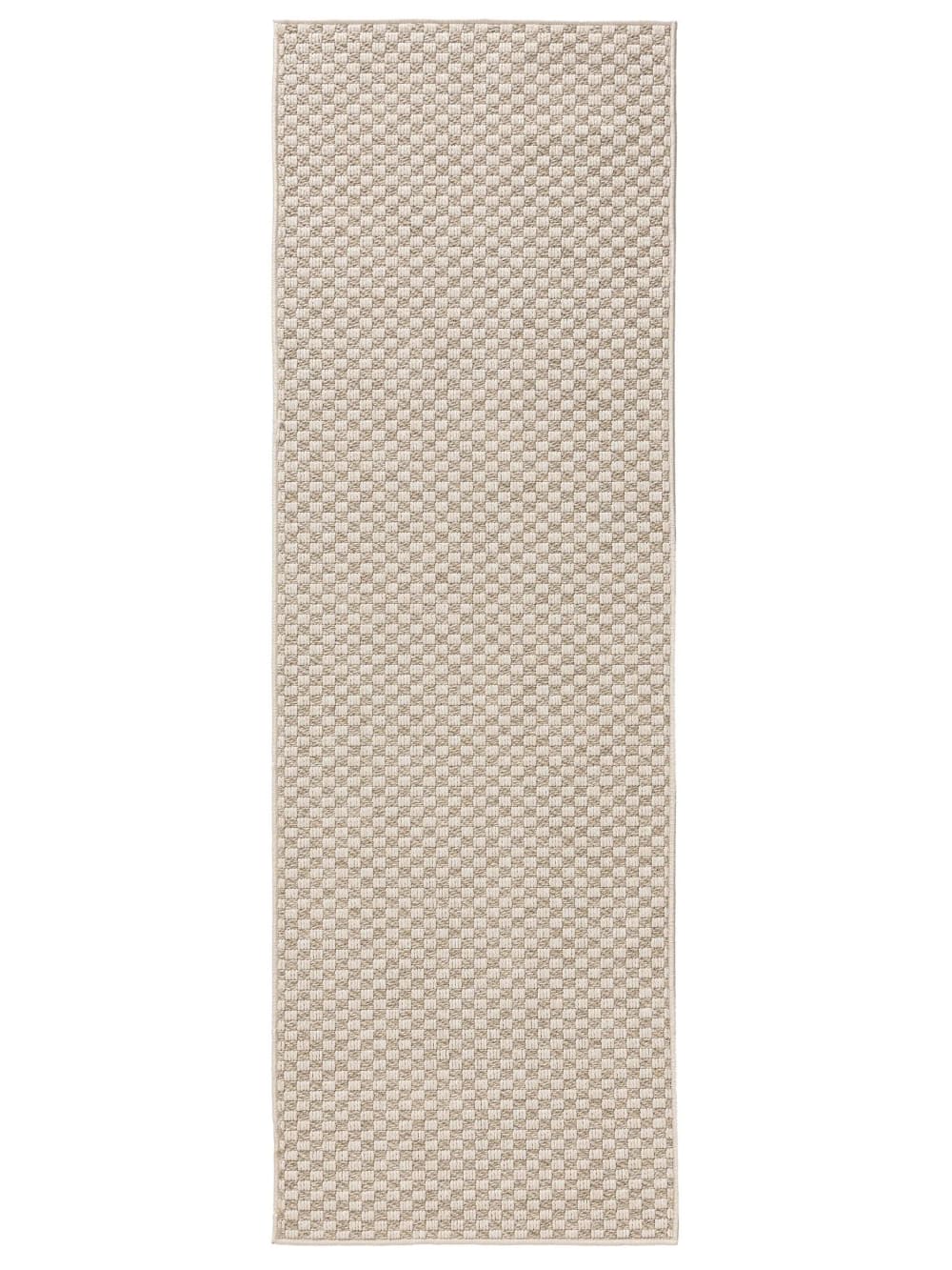 Benuta In- & Outdoor-Läufer cream/grau 77x240 style modern Beige Pvc - Polyvinlychlorid