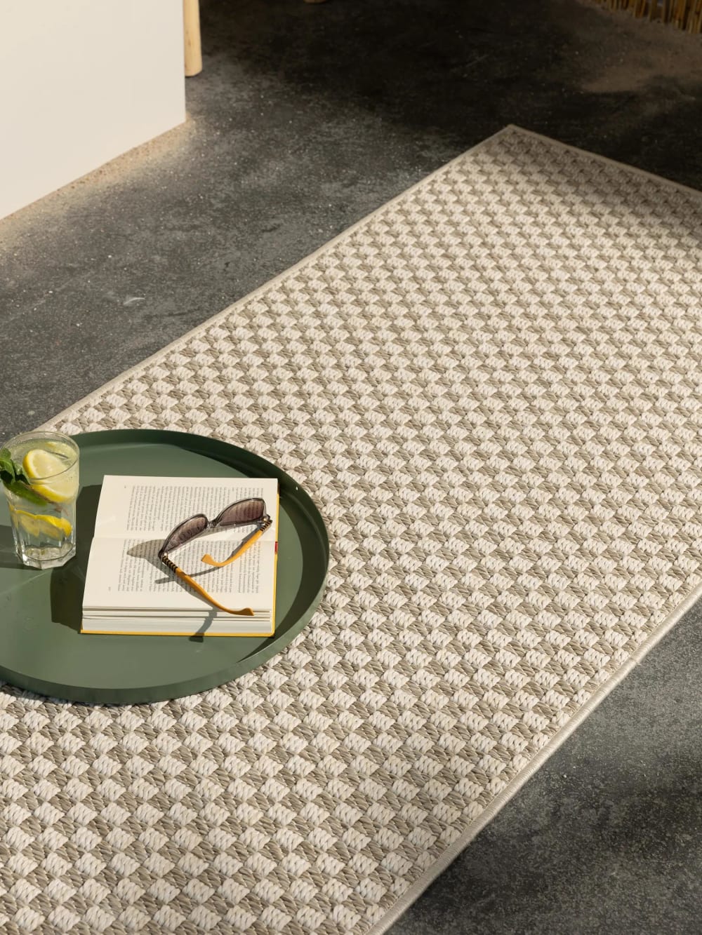 Tapis de couloir extérieur & intérieur crème/gris 77x240 — vue 4