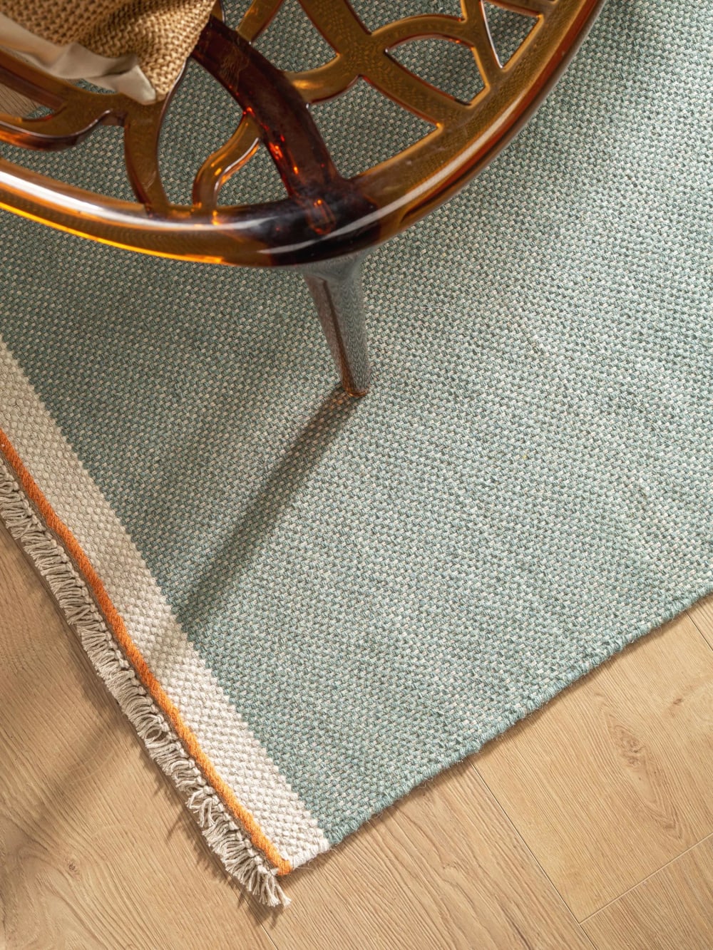 Tapis de couloir en laine menthe 70x200 — vue 4