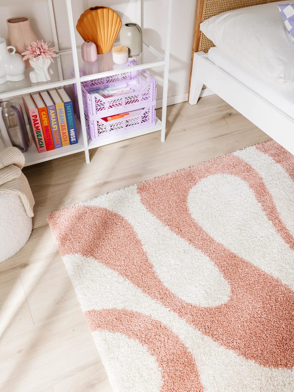 Tapis à poils longs rose 140x200 — vue 4