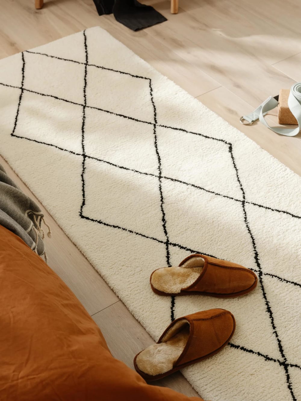 Tapis de couloir en laine crème 80x250 — vue 4