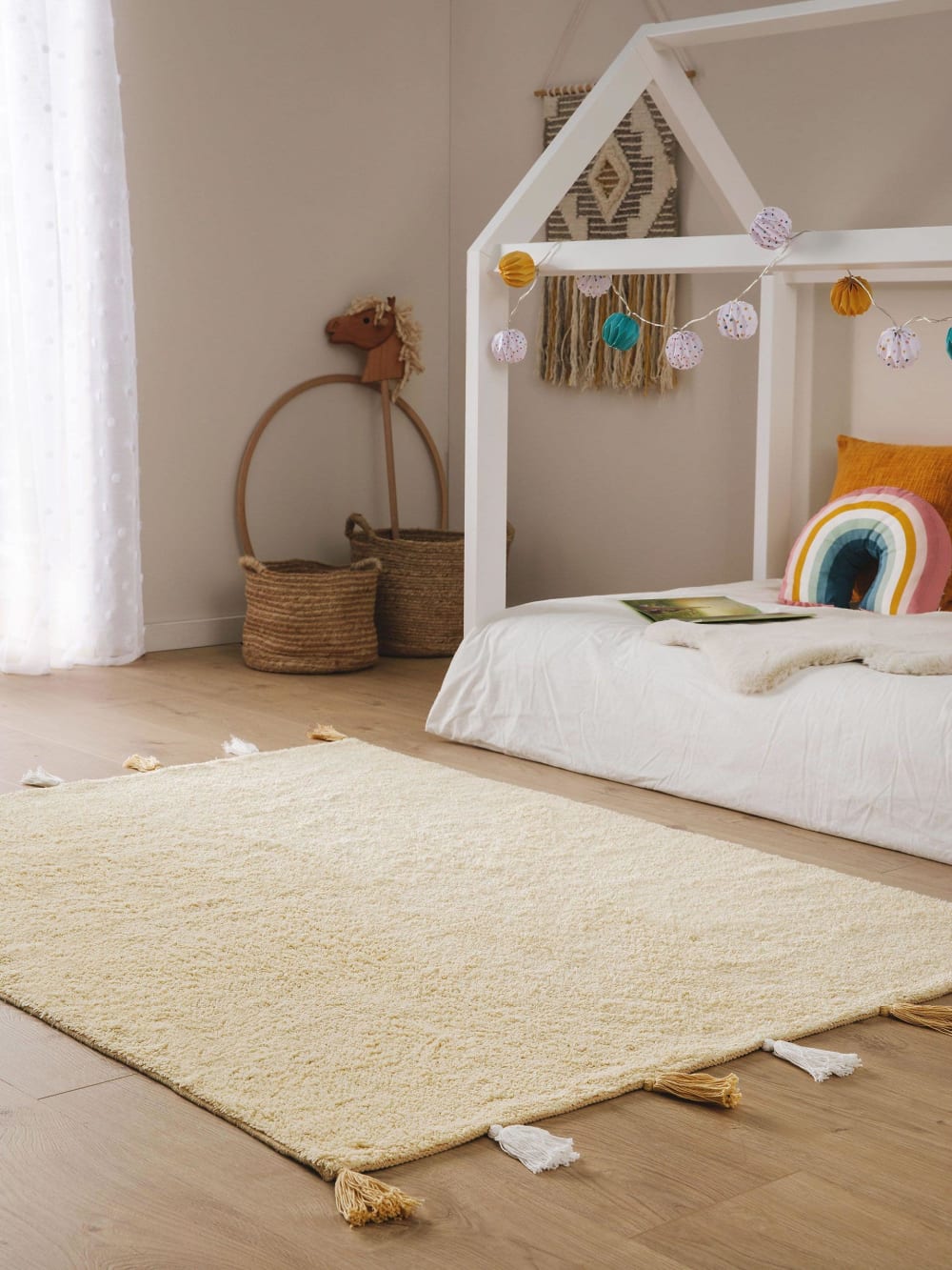 Tapis lavables pour enfants jaune 80x120
