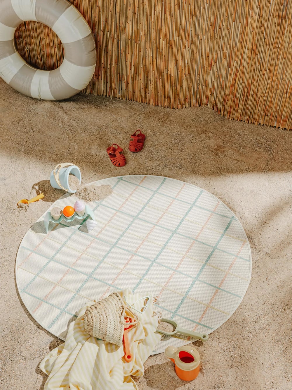 Tapis d'extérieur & intérieur multicouleur D 120 rond - Maisons du Monde