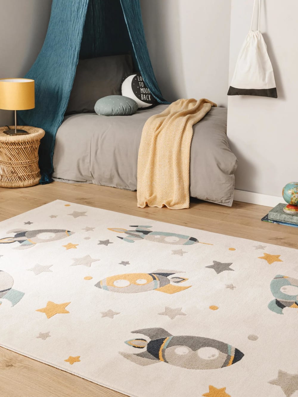 Tapis enfant crème 140x200