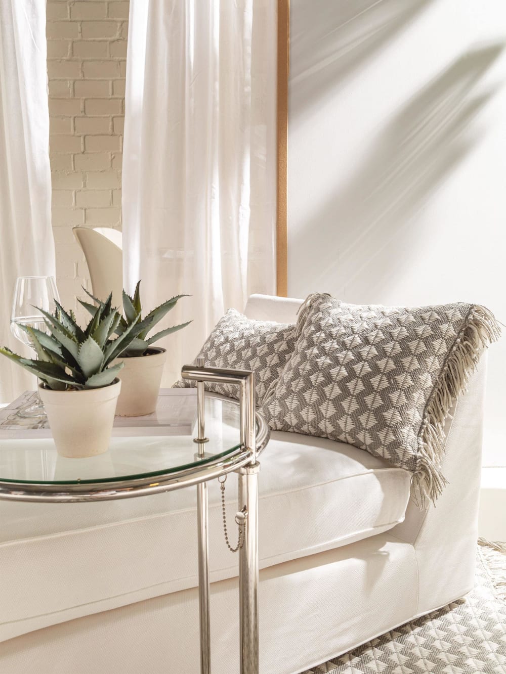 Coussin d'intérieur et d'extérieur gris 40x40 - Maisons du Monde