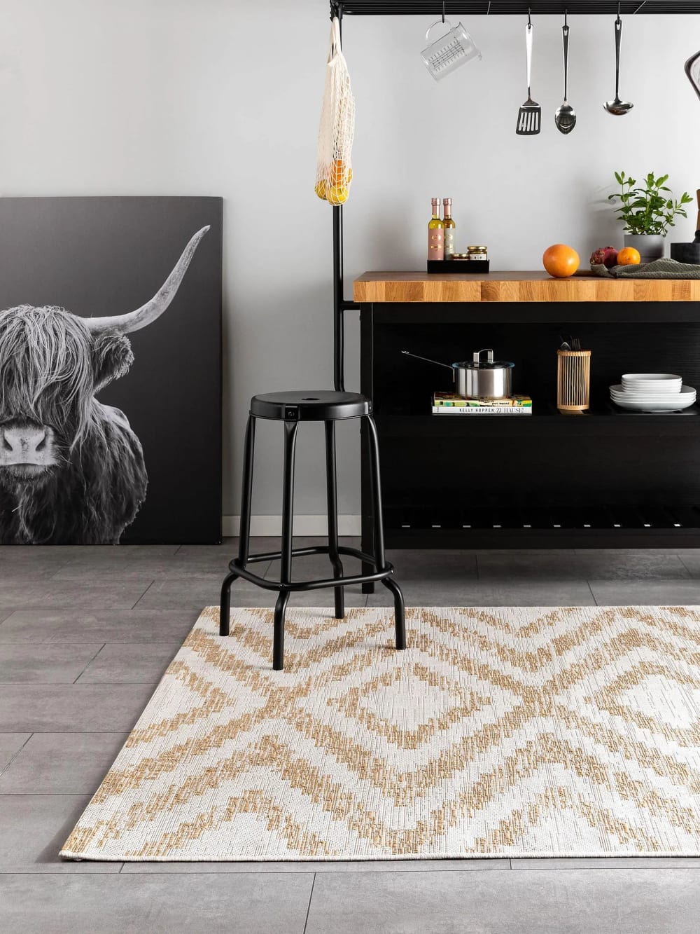 Tapis d'extérieur & intérieur crème/beige 240x340 - Maisons du Monde