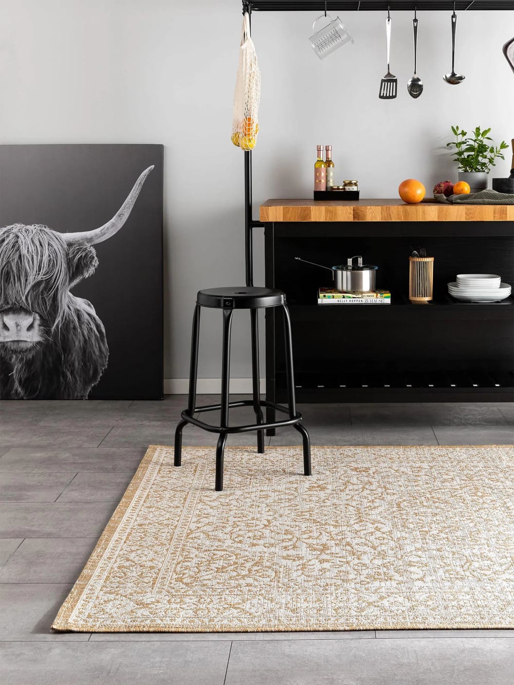 In- & Outdoor-Teppich cream/beige 200x290 - Maisons Du Monde