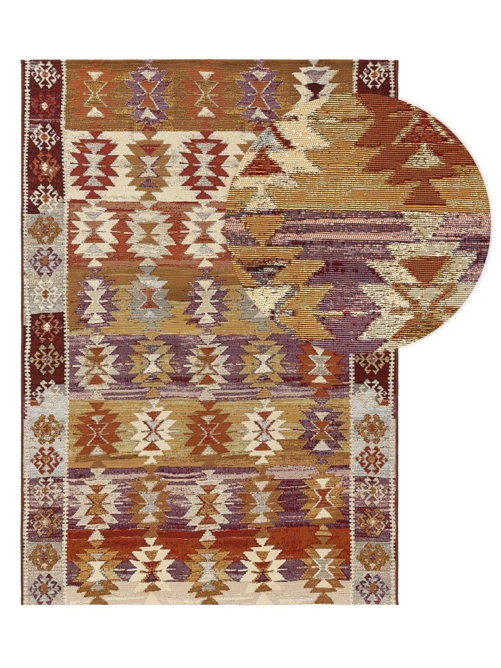Tapis d'extérieur & intérieur multicouleur 80x165