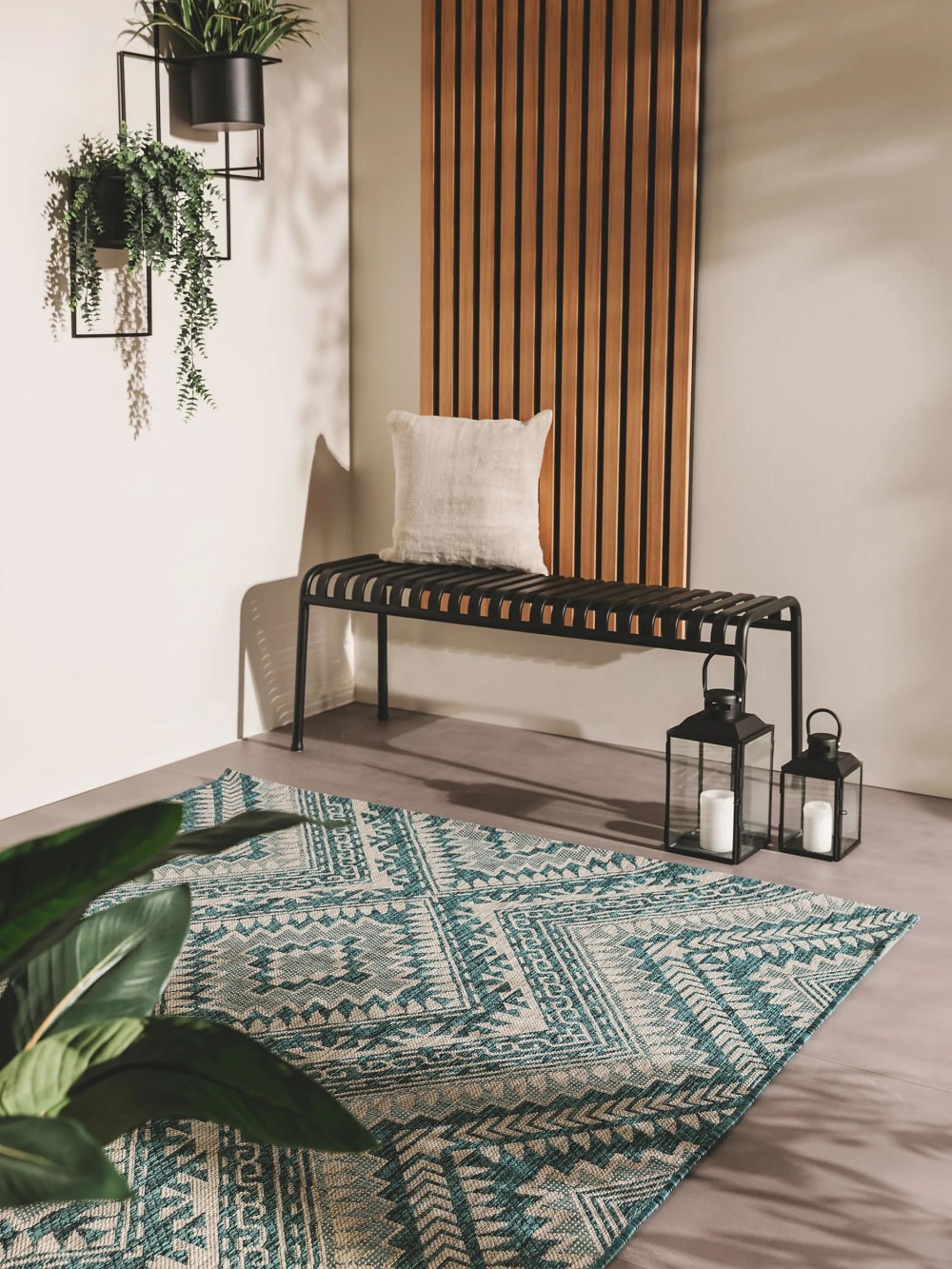 Tapis d'extérieur & intérieur bleu 200x300 - Maisons du Monde