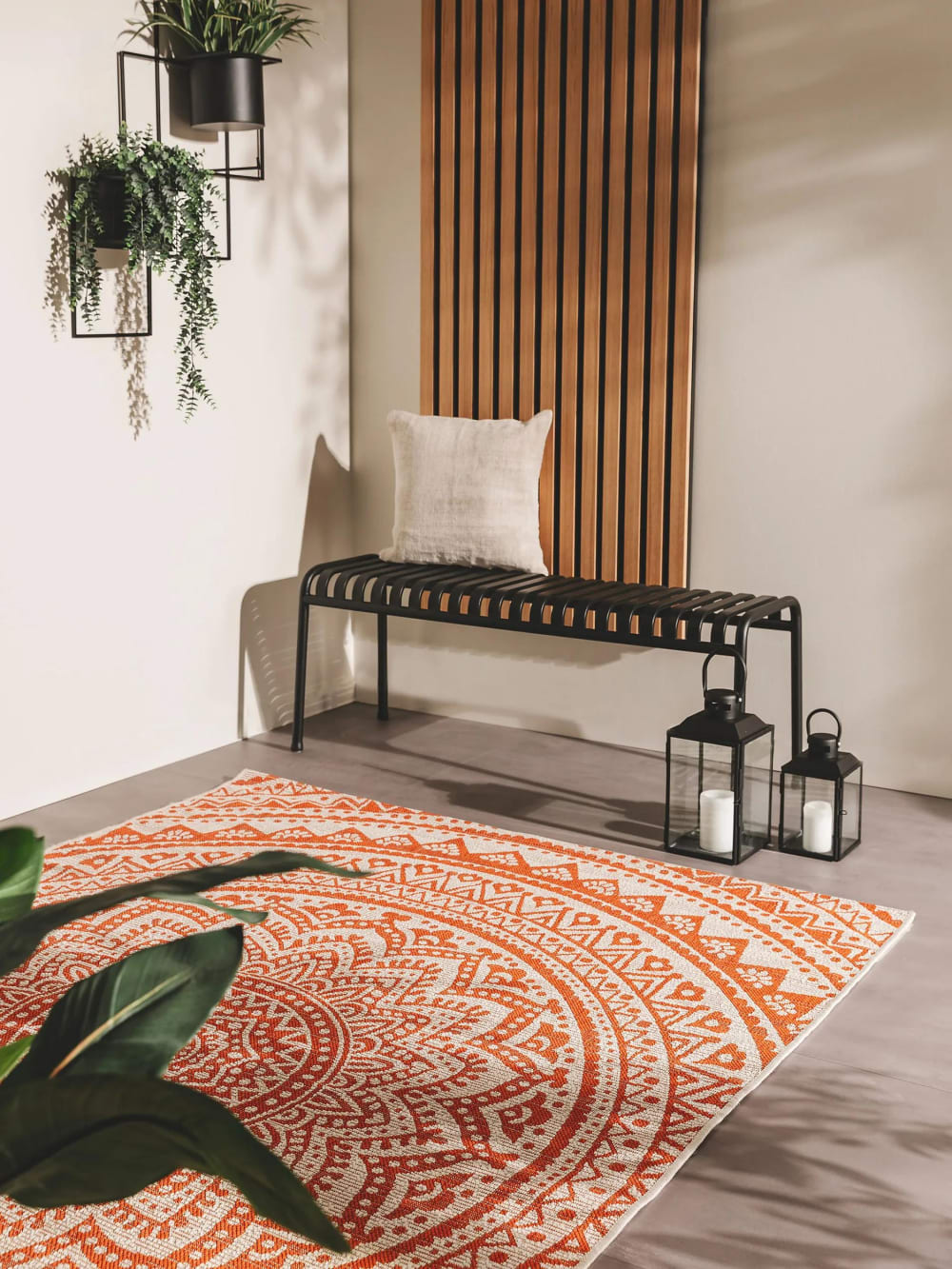 Tapis d'extérieur & intérieur orange 200x300 - Maisons du Monde
