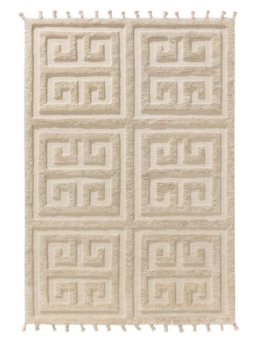 Tapis de laine crème