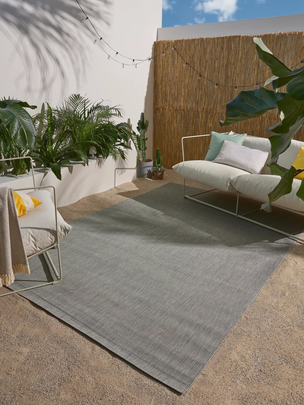 Tapis d'extérieur & intérieur gris clair 120x170 - Maisons du Monde