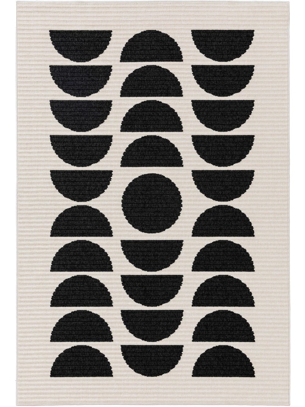 Tapis d'extérieur & intérieur noir & blanc 200x290