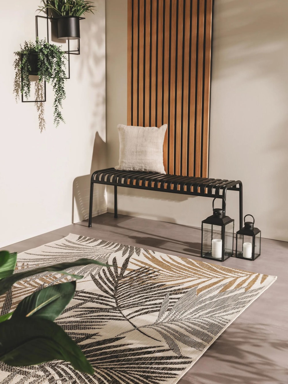 Tapis d'extérieur & intérieur noir 240x340 - Maisons du Monde