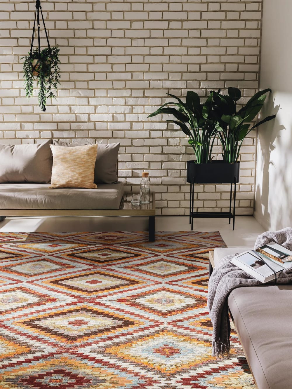 Tapis d'extérieur & intérieur multicouleur 120x180 - Maisons du Monde
