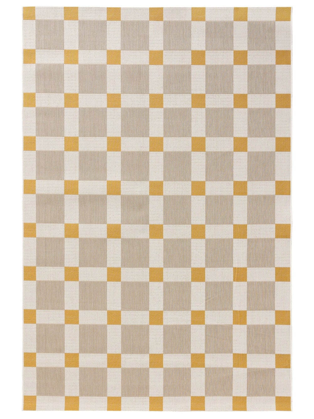 Tapis d'extérieur & intérieur beige/jaune 80x150