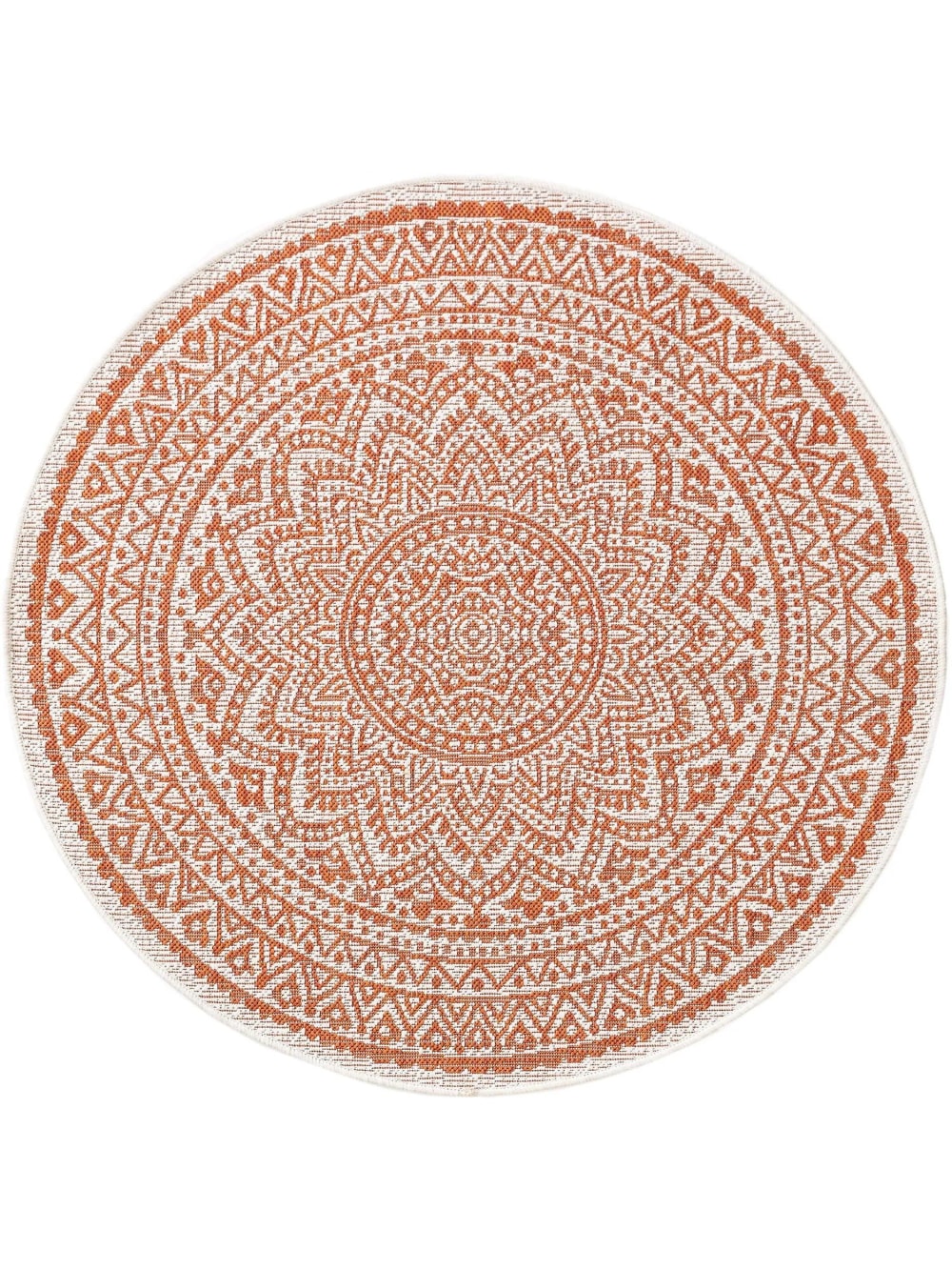 Benuta In- & Outdoor-Teppich orange D 150 rund style modern orange Pvc - Polyvinlychlorid