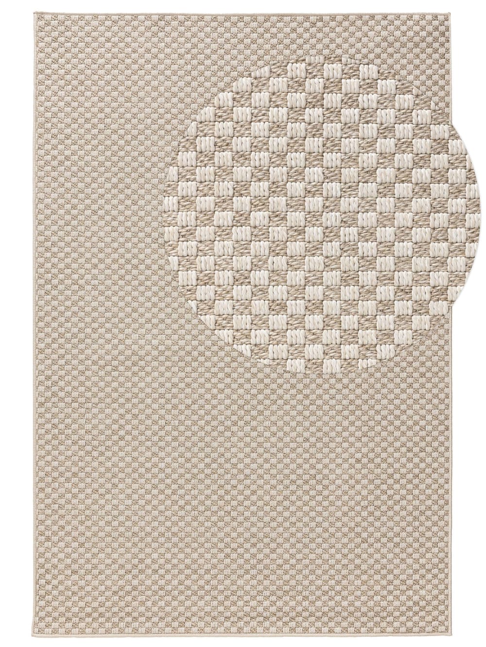 Tapis d'extérieur & intérieur crème/gris 154x230