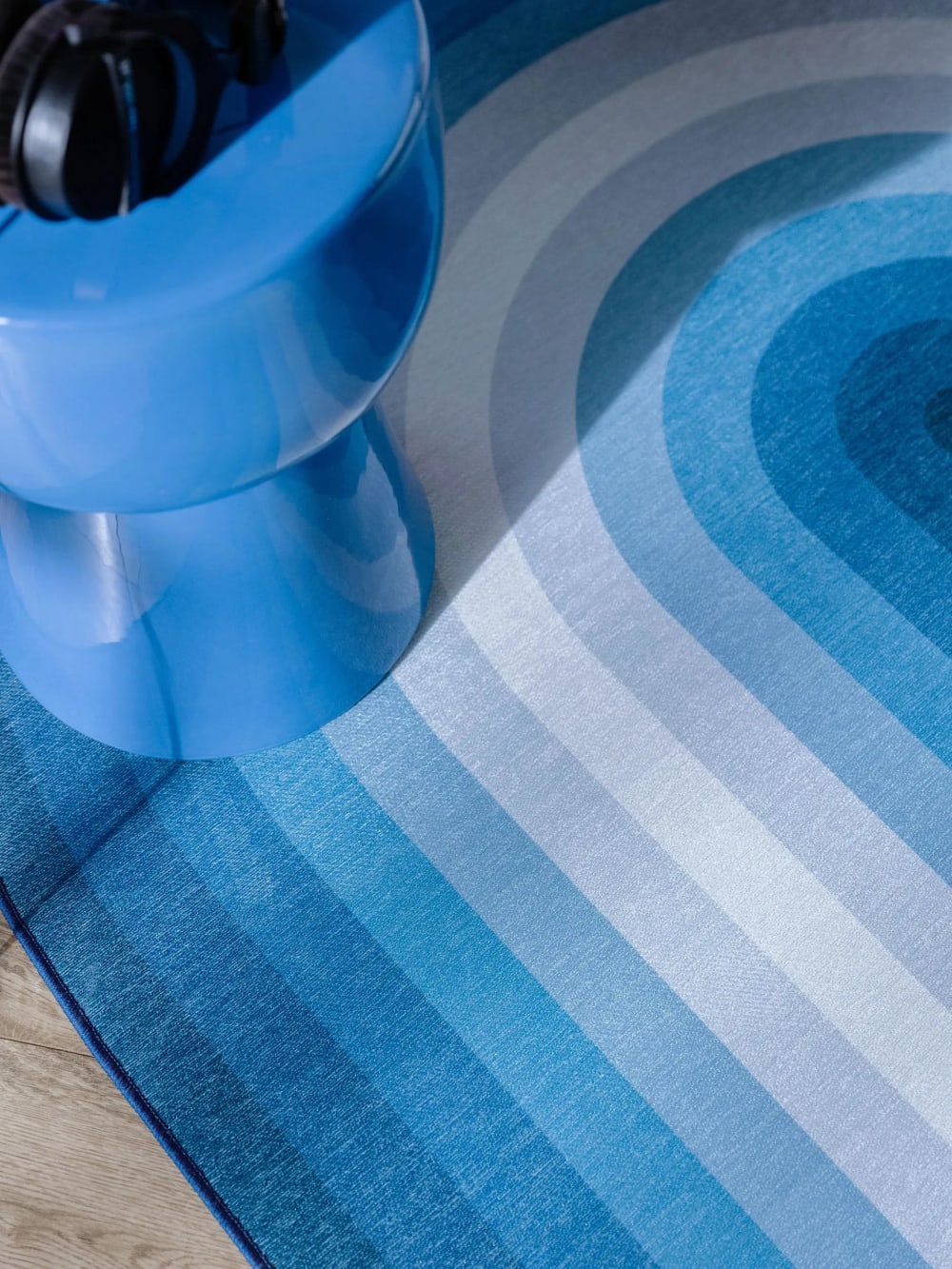 Tapis tissé à plat bleu 140x200 — vue 4