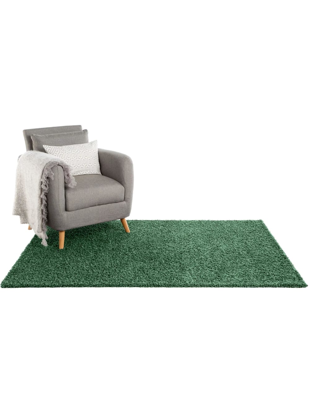 Tapis à poils longs vert 133x190 — vue 3