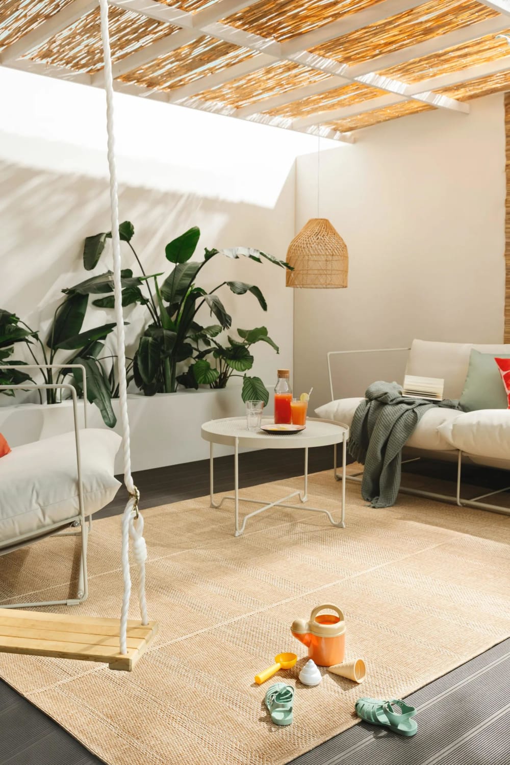 Tapis d'extérieur & intérieur marron clair 240x340 - Maisons du Monde