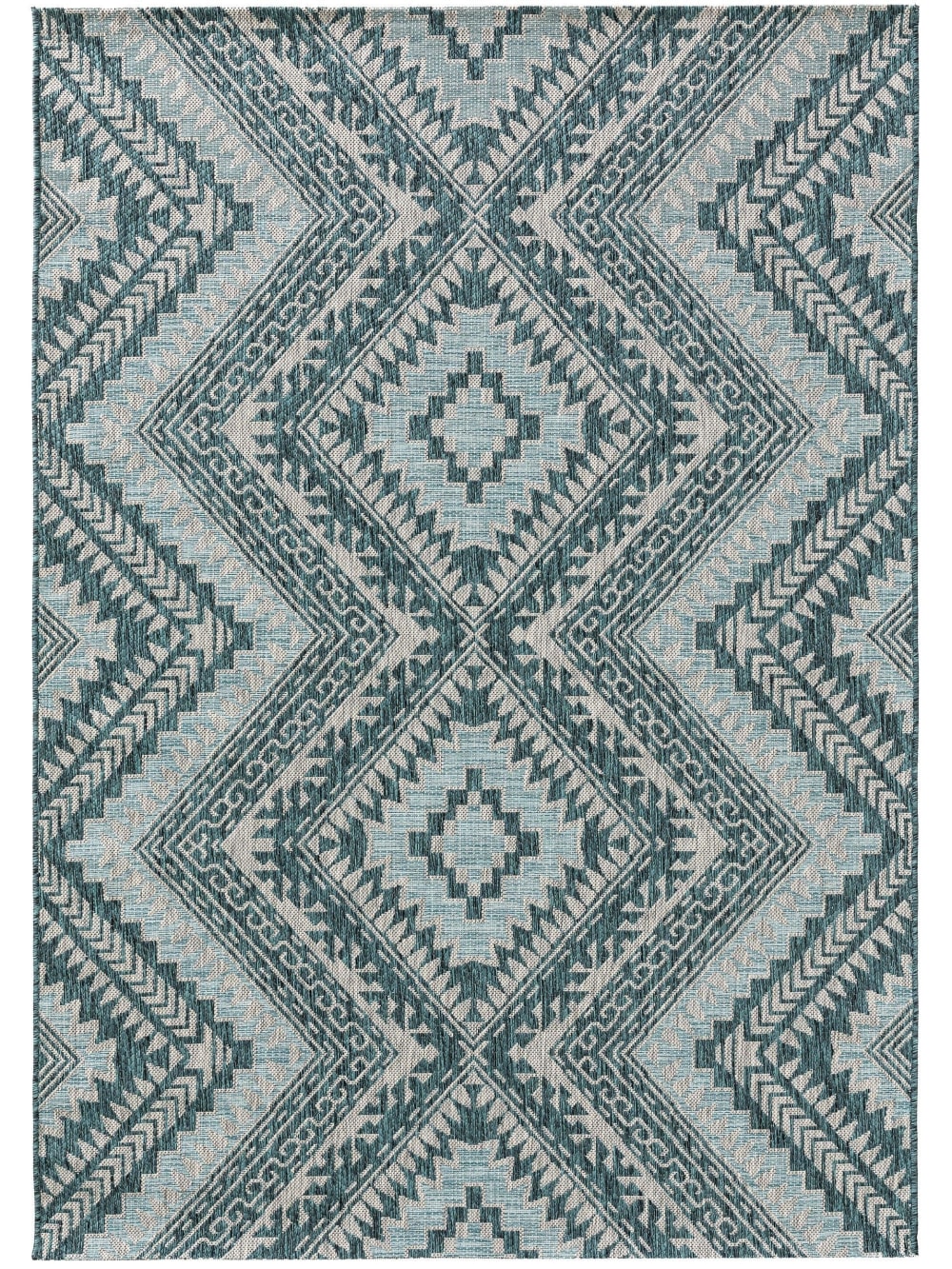 Tapis d'extérieur & intérieur bleu 120x170