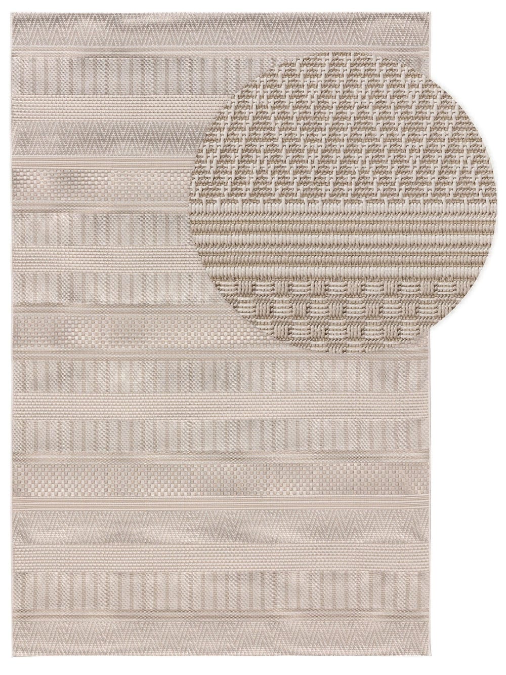 Tapis d'extérieur & intérieur beige 120x170