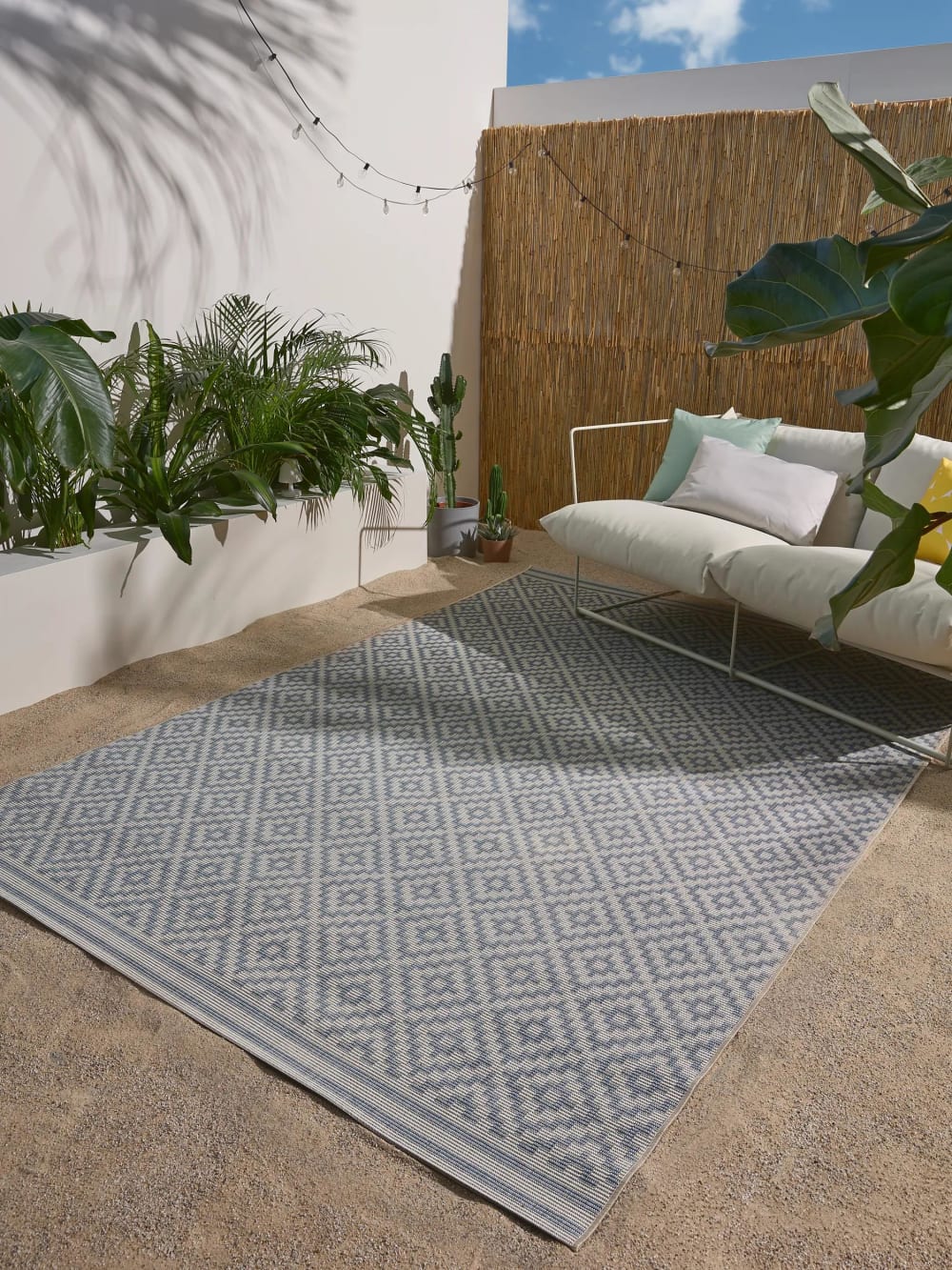 Tapis d'extérieur & intérieur bleu 200x290 - Maisons du Monde