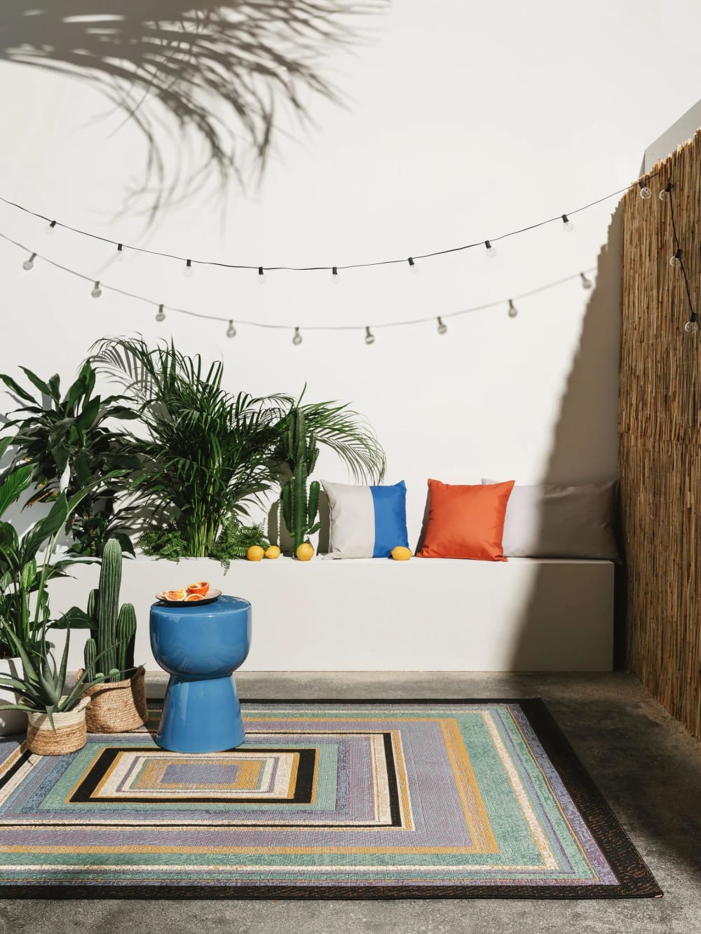 Tapis d'extérieur & intérieur multicouleur/bleu 160x235 - Maisons du Monde