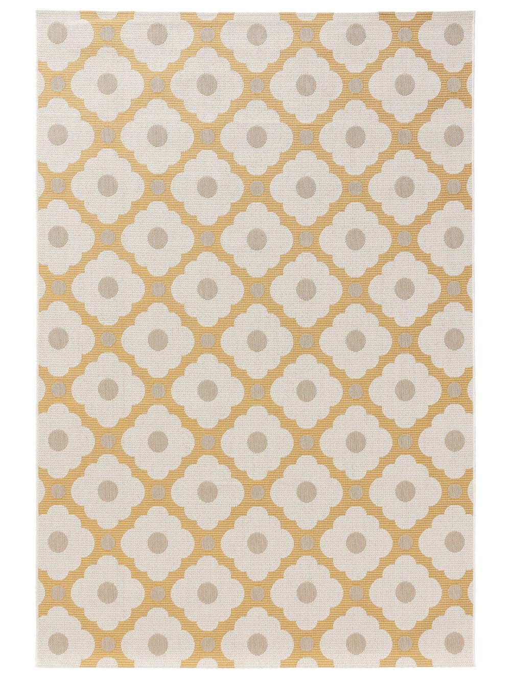 Tapis d'extérieur & intérieur beige/jaune 80x150
