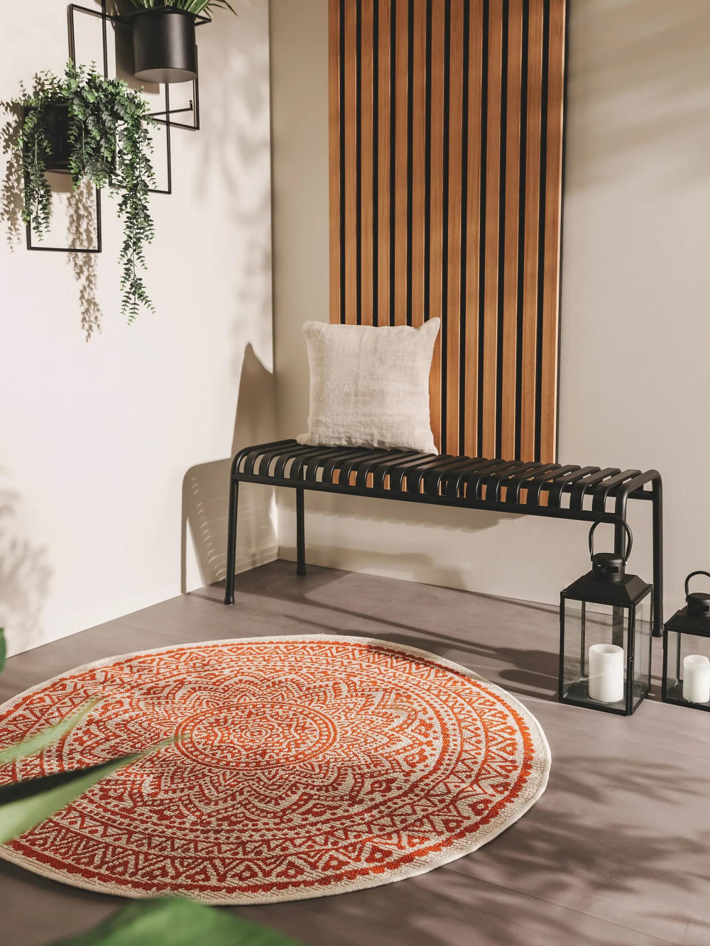 In- & Outdoor-Teppich orange D 120 rund - Maisons Du Monde