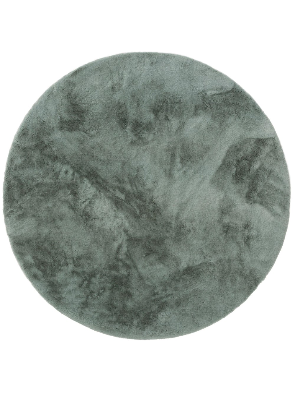 Tapis de fausse fourrure menthe D 120 rond