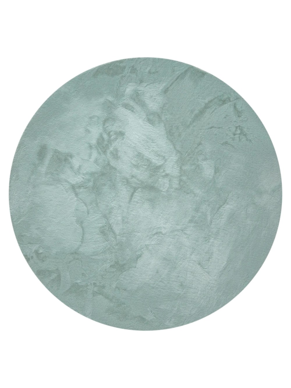 Benuta Fellteppich mint D 80 rund style modern Grün Pvc - Polyvinlychlorid