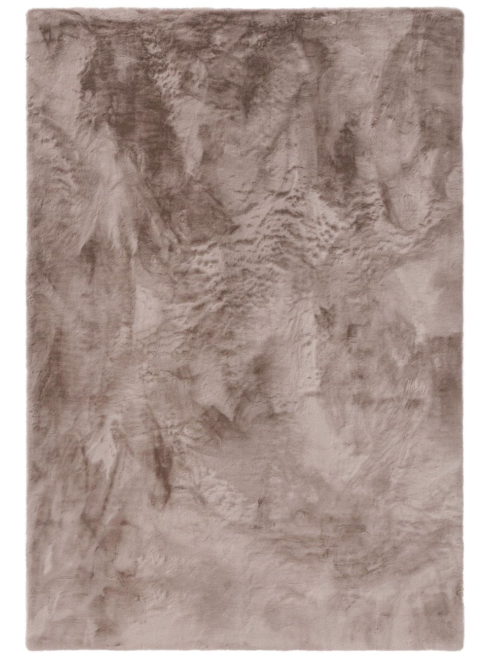 Tapis fausse fourrure taupe 230x340