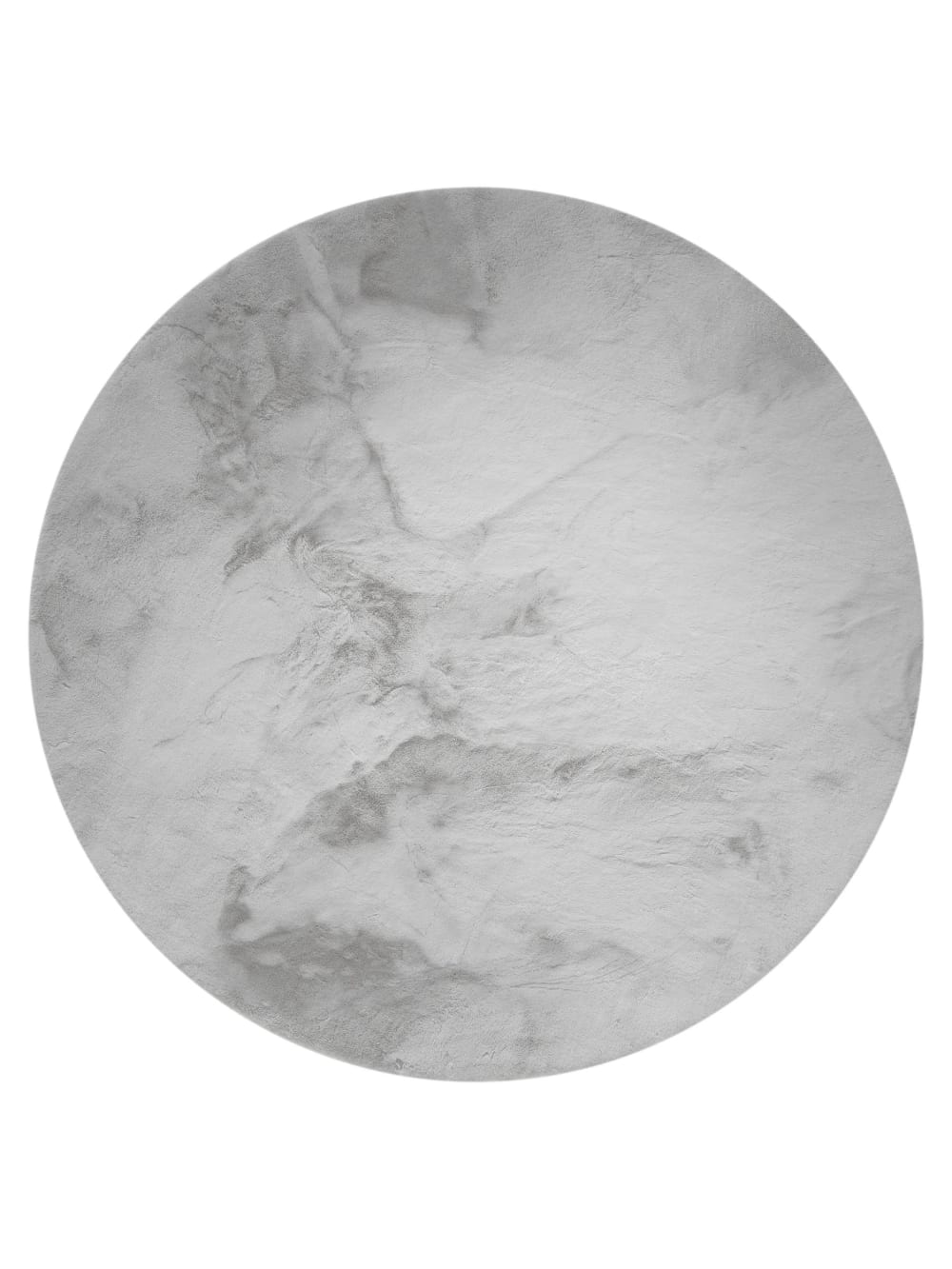 Tapis de fausse fourrure gris D 80 rond