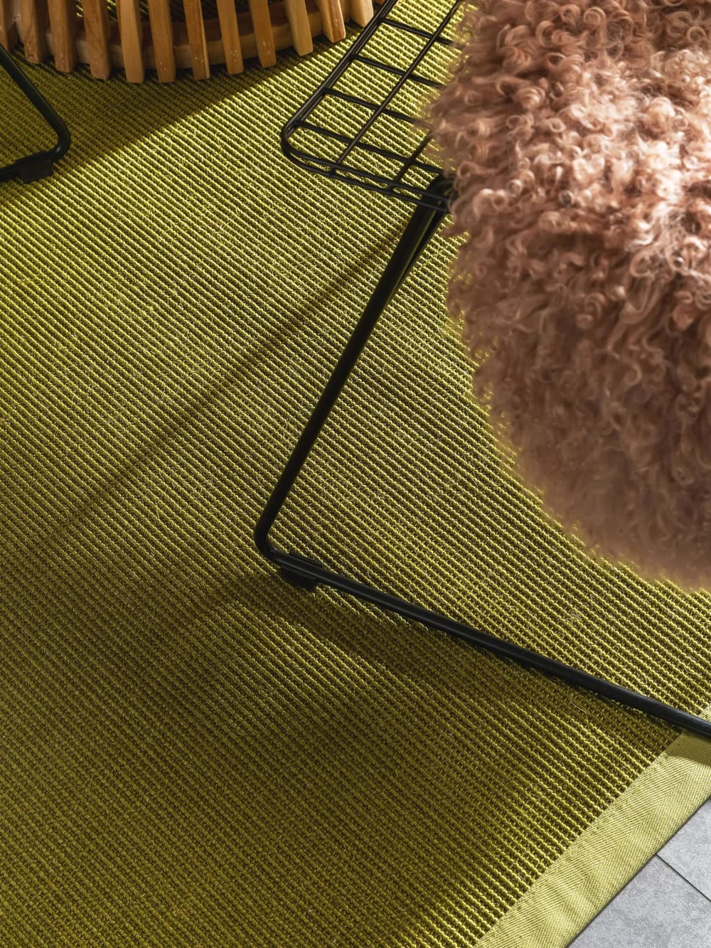 Tapis sisal vert 80x150 — vue 4