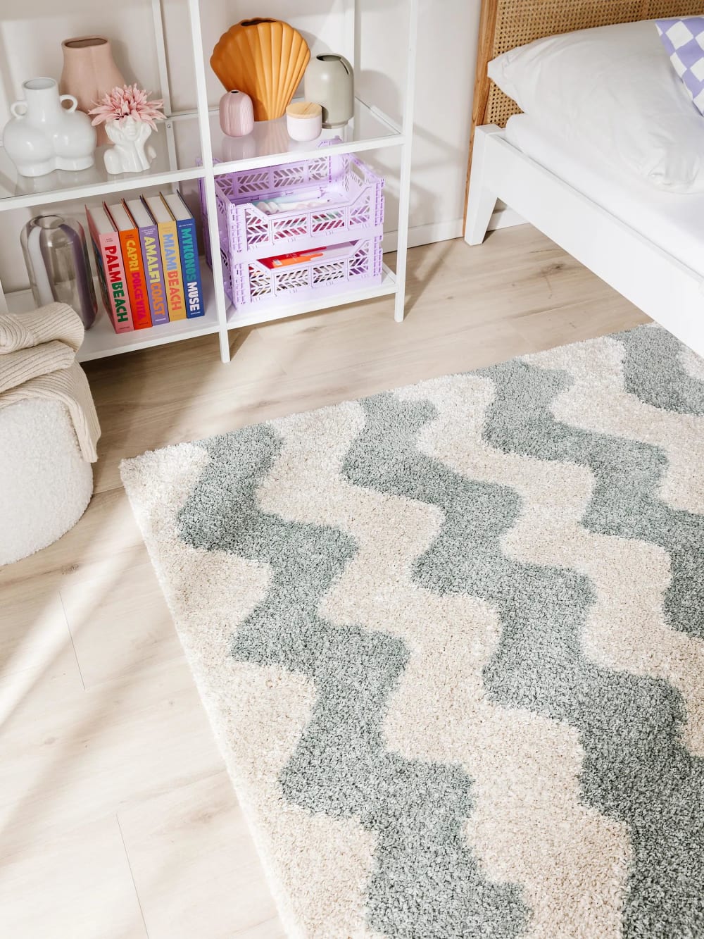 Tapis à poils longs vert 140x200 — vue 4