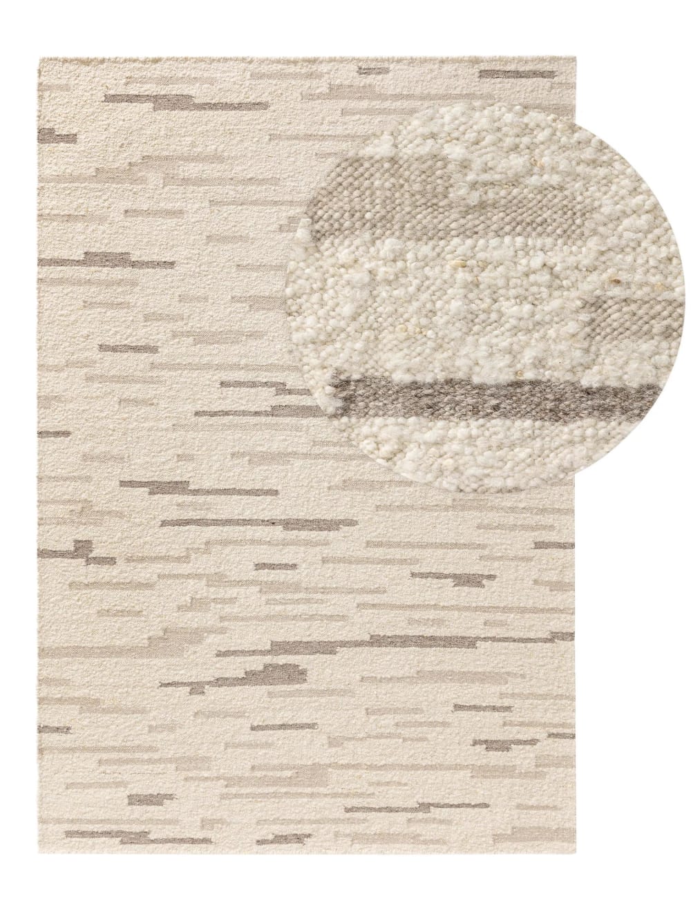 Tapis de laine crème/beige