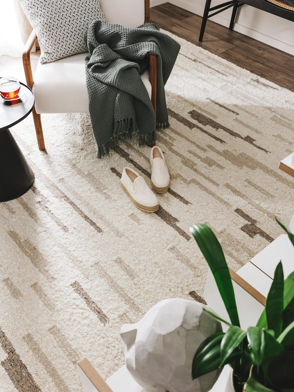 Tapis de laine crème/beige 120x170 — vue 4