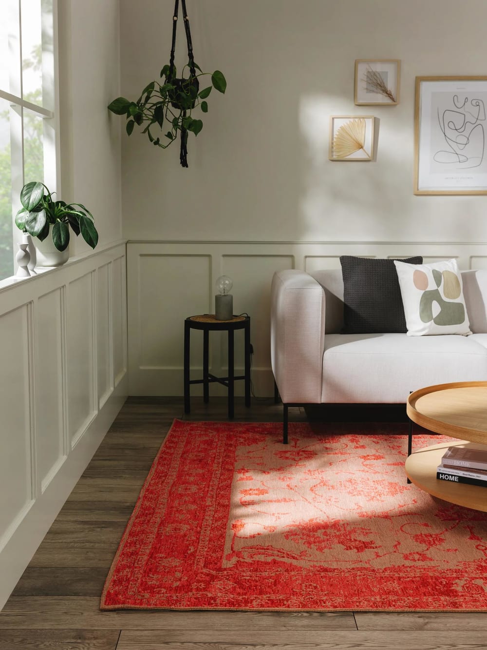 Tapis tissé à plat rouge 100x160 — vue 3