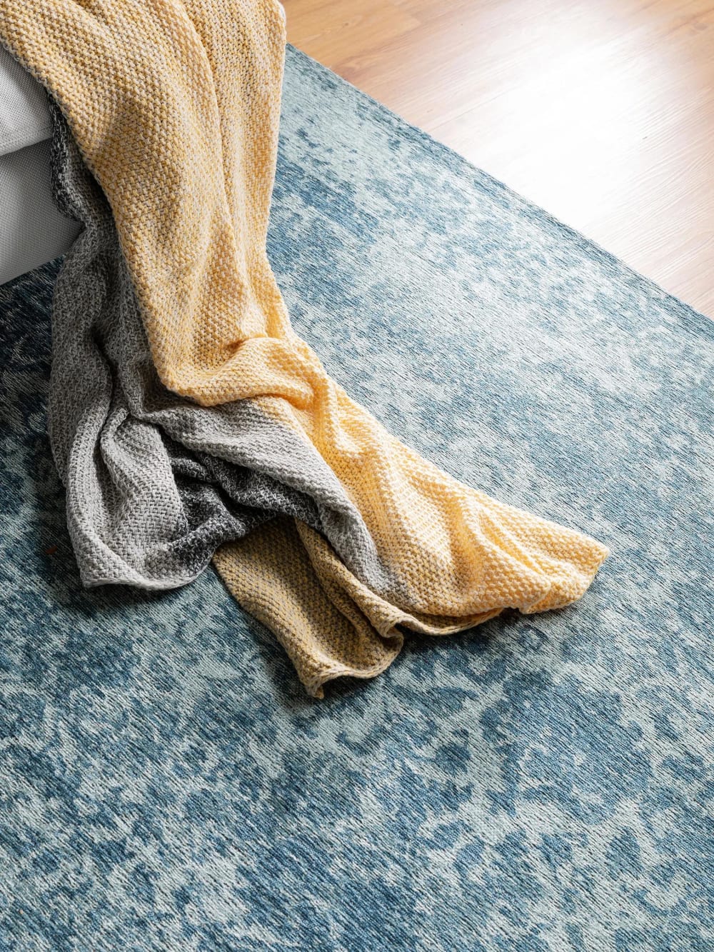 Tapis tissé à plat bleu 155x235 — vue 4