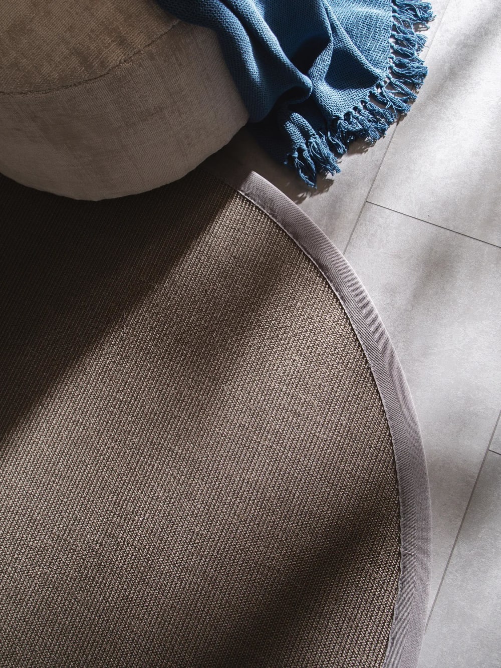 Tapis sisal gris D 200 rond — vue 4