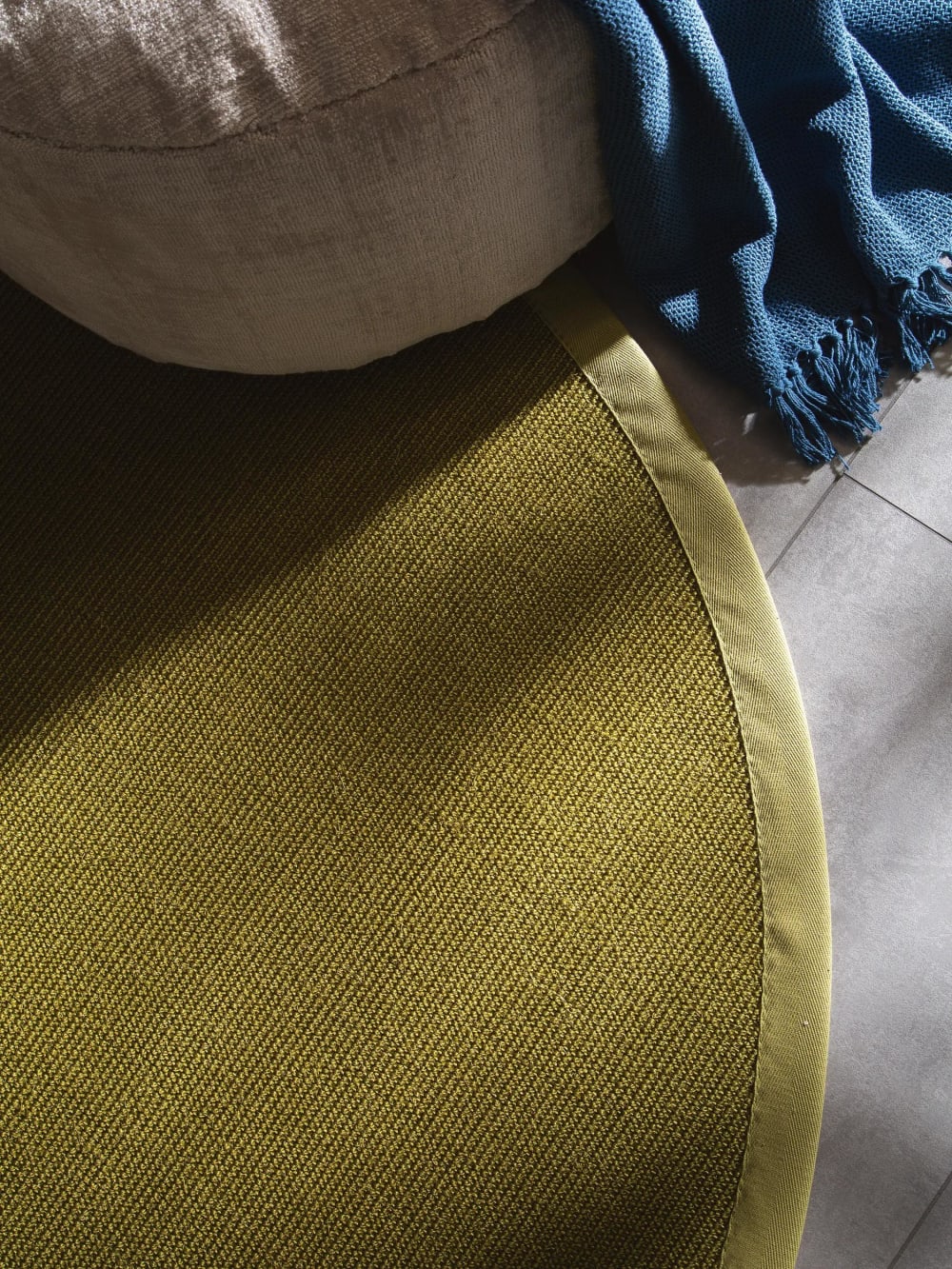 Tapis sisal vert D 150 rond — vue 4