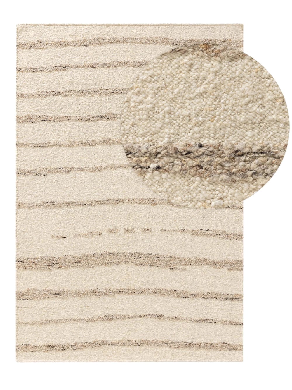 Tapis de laine crème/beige