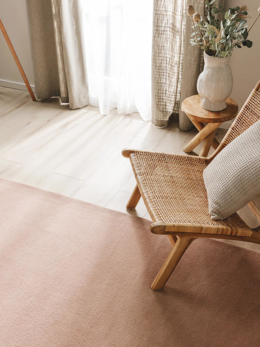 Tapis de laine rose 200x300 — vue 4
